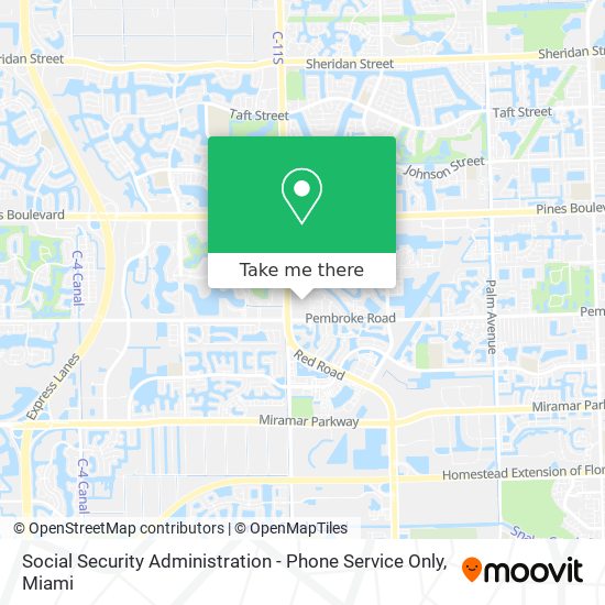 Mapa de Social Security Administration - Phone Service Only