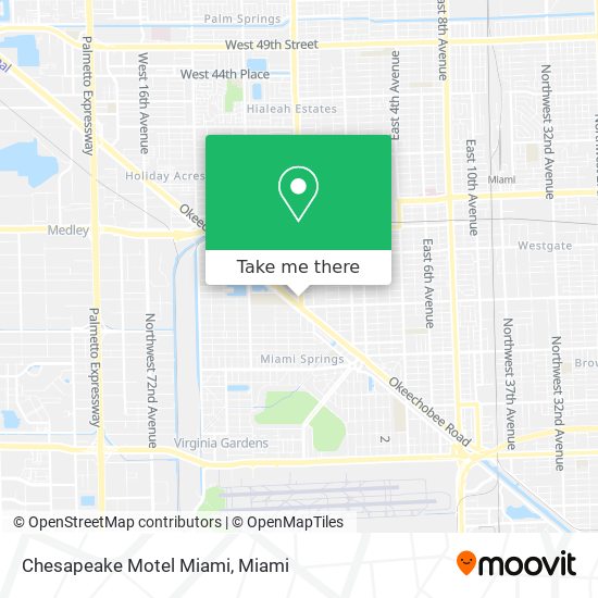 Chesapeake Motel Miami map