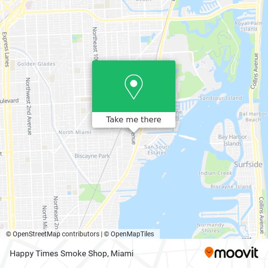Happy Times Smoke Shop map