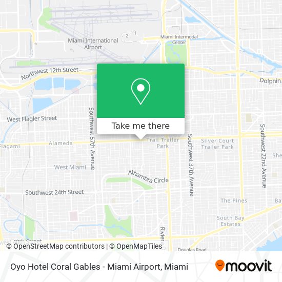 Mapa de Oyo Hotel Coral Gables - Miami Airport