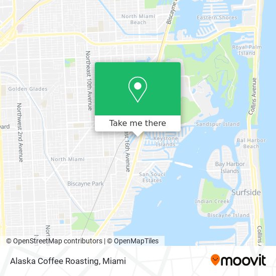 Alaska Coffee Roasting map