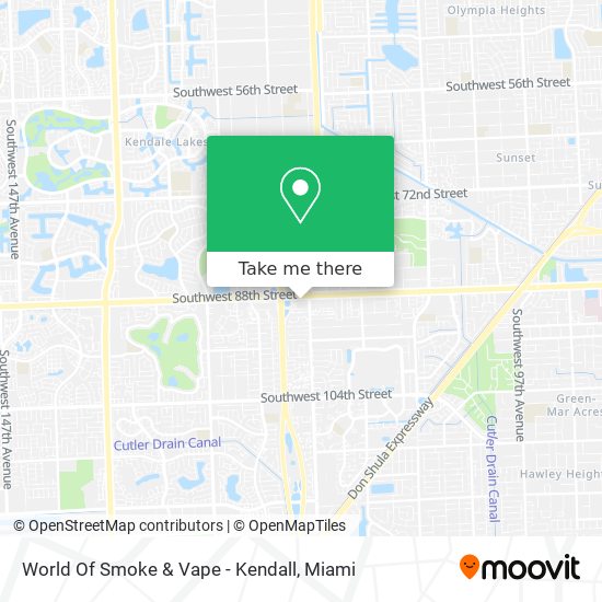 World Of Smoke & Vape - Kendall map