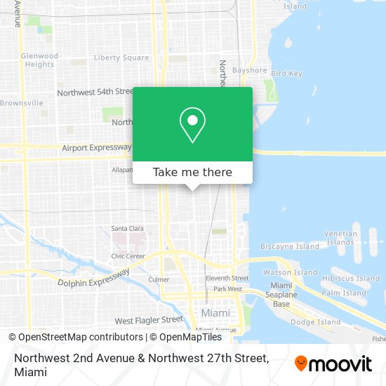 Northwest 2nd Avenue & Northwest 27th Street map