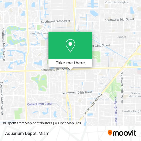 Mapa de Aquarium Depot