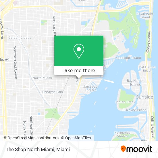 The Shop North Miami map