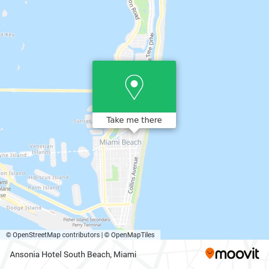 Ansonia Hotel South Beach map