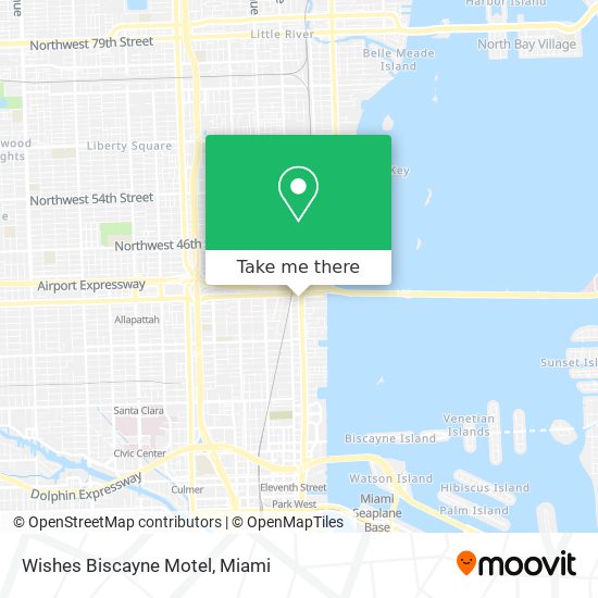 Wishes Biscayne Motel map