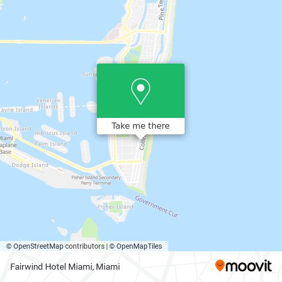 Fairwind Hotel Miami map