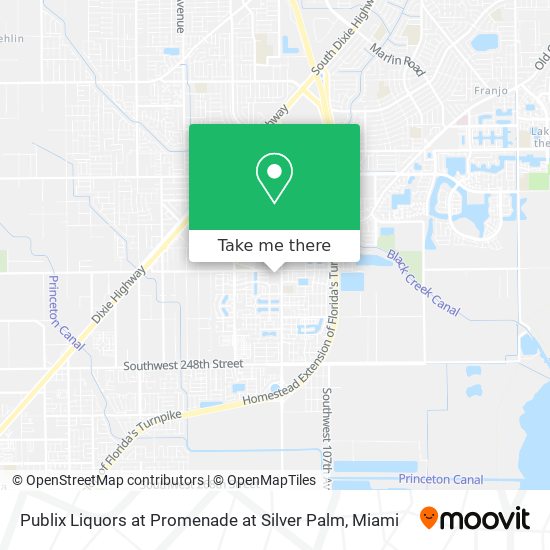 Publix Liquors at Promenade at Silver Palm map