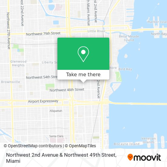 Northwest 2nd Avenue & Northwest 49th Street map