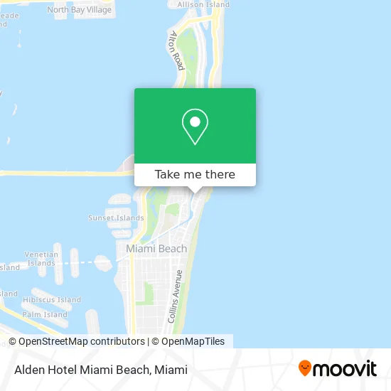 Alden Hotel Miami Beach map