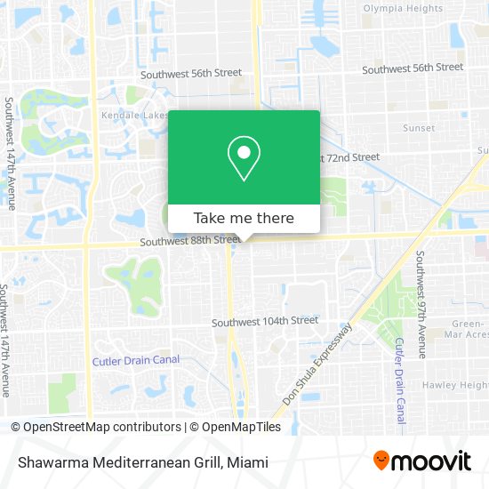 Mapa de Shawarma Mediterranean Grill