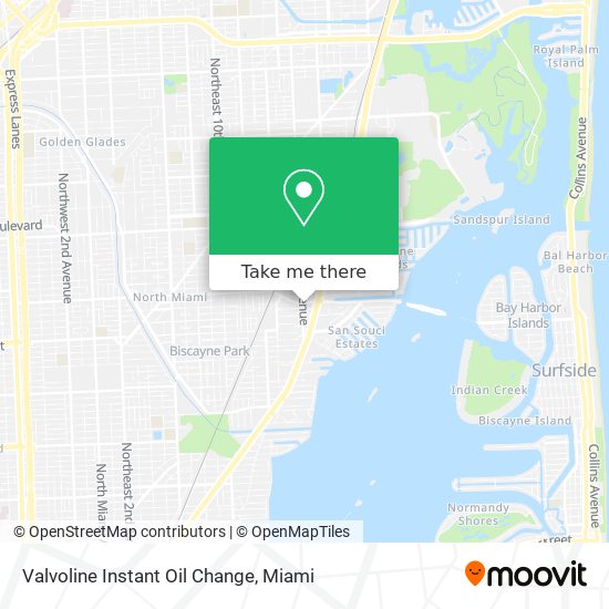 Mapa de Valvoline Instant Oil Change