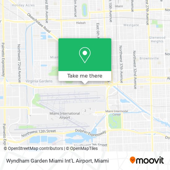 Mapa de Wyndham Garden Miami Int'L Airport