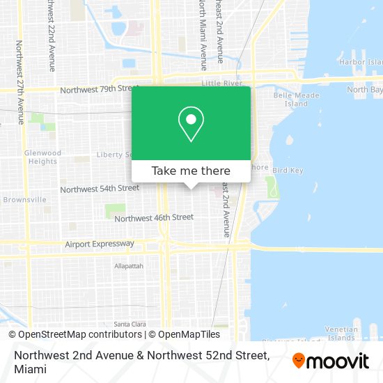 Mapa de Northwest 2nd Avenue & Northwest 52nd Street