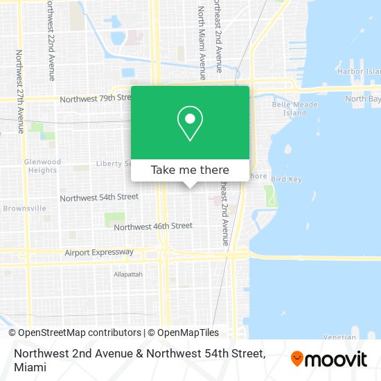 Northwest 2nd Avenue & Northwest 54th Street map