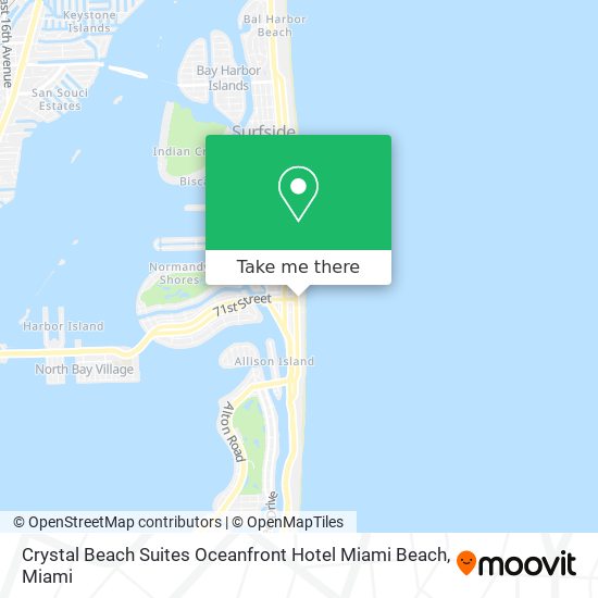 Crystal Beach Suites Oceanfront Hotel Miami Beach map