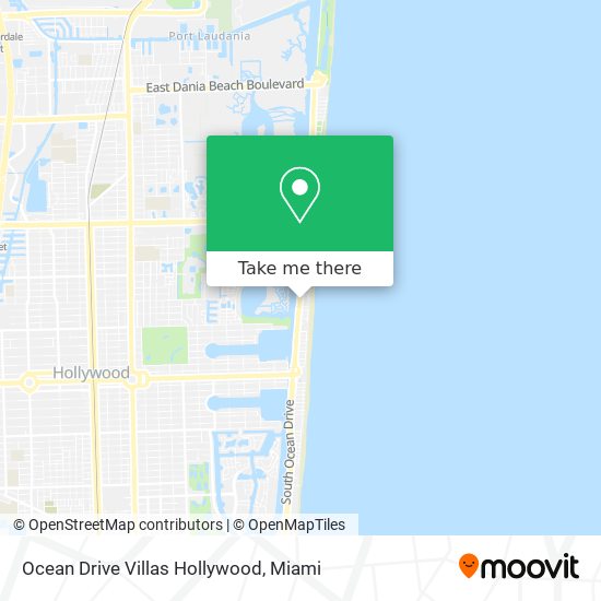 Ocean Drive Villas Hollywood map