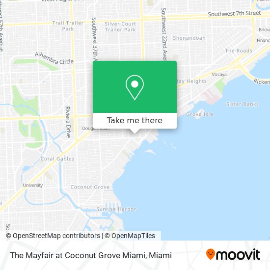 The Mayfair at Coconut Grove Miami map