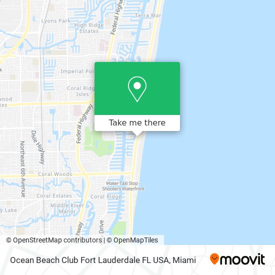 Mapa de Ocean Beach Club Fort Lauderdale FL USA