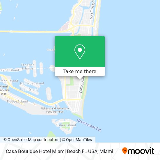 Casa Boutique Hotel Miami Beach FL USA map