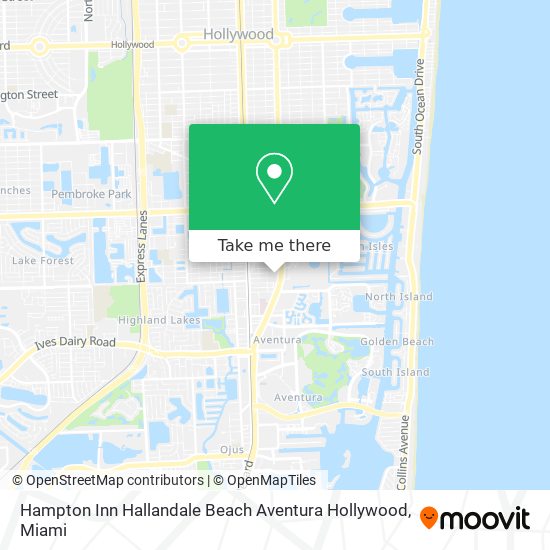 Hampton Inn Hallandale Beach Aventura Hollywood map