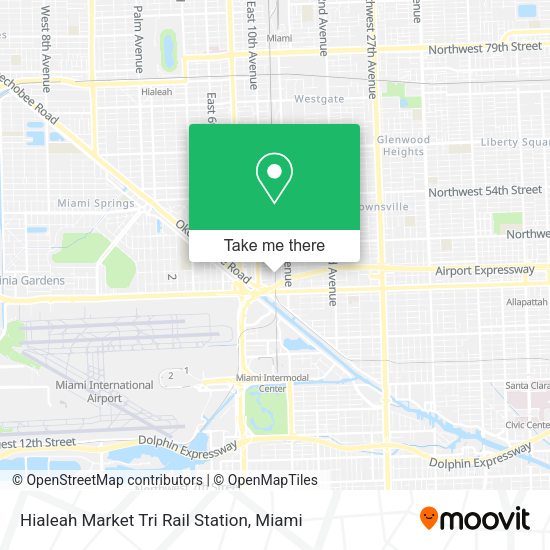 Hialeah Market Tri Rail Station map