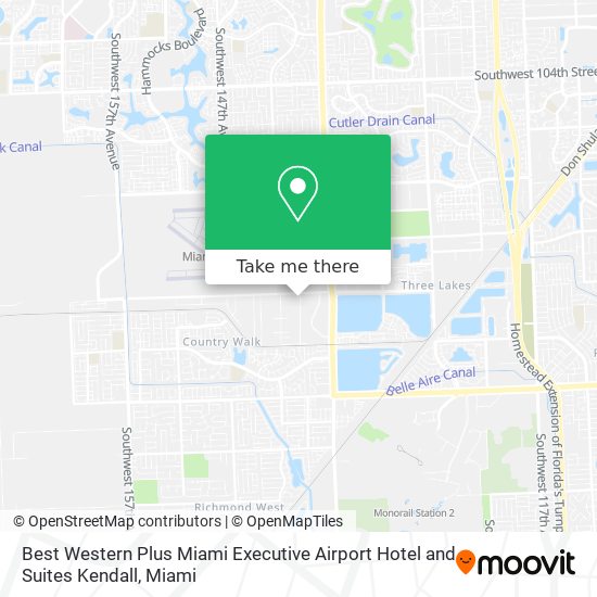 Best Western Plus Miami Executive Airport Hotel and Suites Kendall map