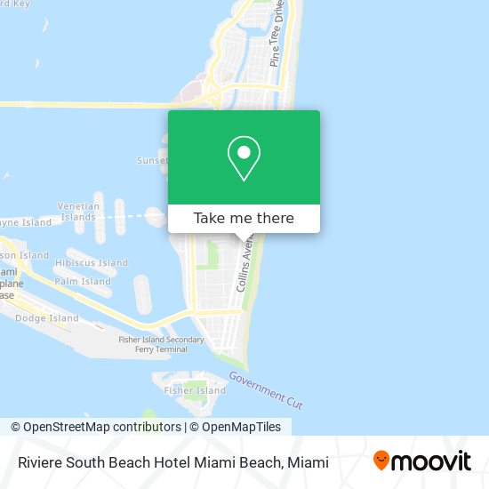 Mapa de Riviere South Beach Hotel Miami Beach