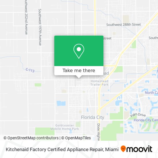 Mapa de Kitchenaid Factory Certified Appliance Repair