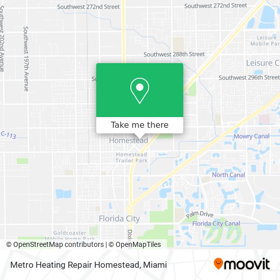 Mapa de Metro Heating Repair Homestead