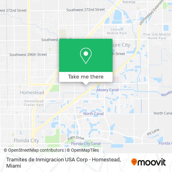 Mapa de Tramites de Inmigracion USA Corp - Homestead