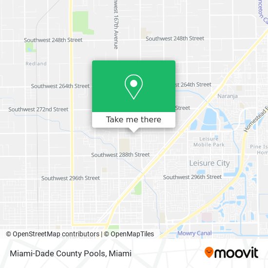 Miami-Dade County Pools map