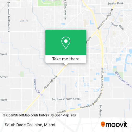 South Dade Collision map