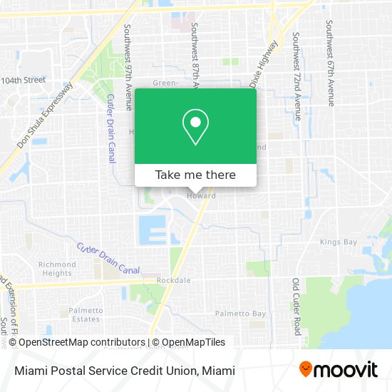 Mapa de Miami Postal Service Credit Union