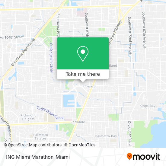 ING Miami Marathon map