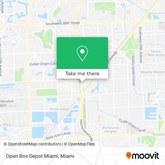 Mapa de Open Box Depot Miami