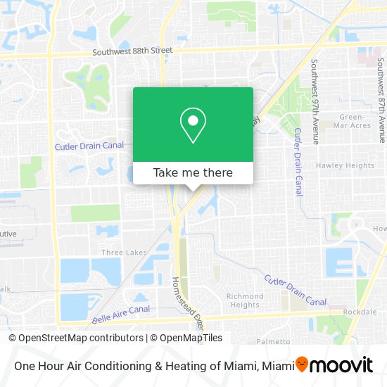 One Hour Air Conditioning & Heating of Miami map