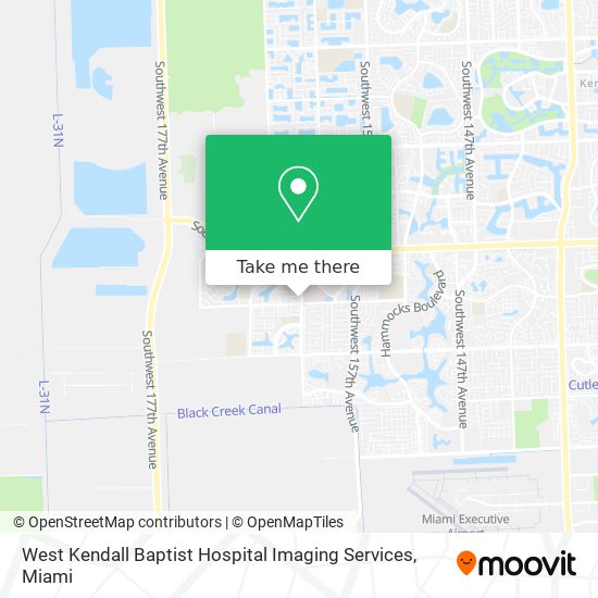 Mapa de West Kendall Baptist Hospital Imaging Services