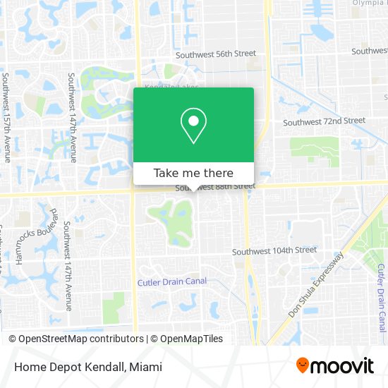 Home Depot Kendall map