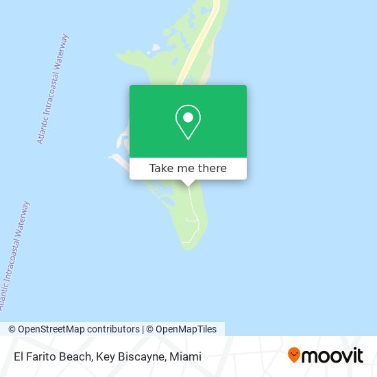 El Farito Beach, Key Biscayne map