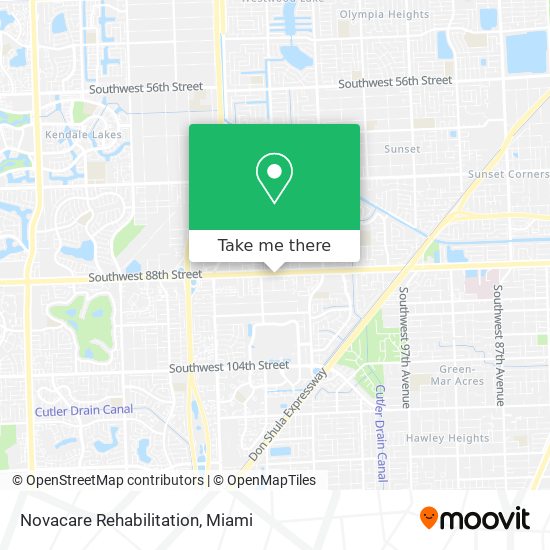 Mapa de Novacare Rehabilitation