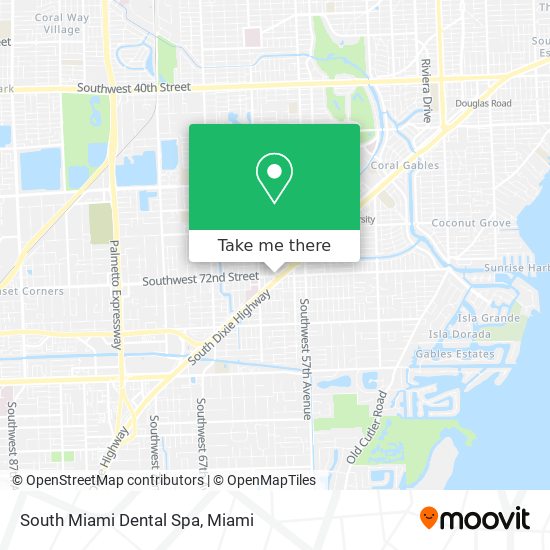 Mapa de South Miami Dental Spa