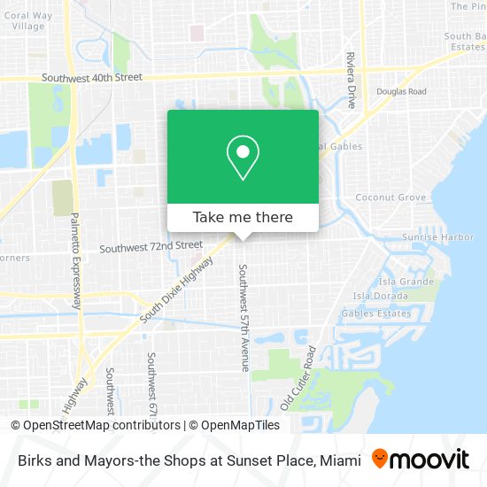 Mapa de Birks and Mayors-the Shops at Sunset Place