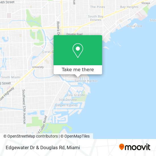 Edgewater Dr & Douglas Rd map