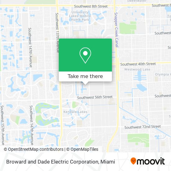 Broward and Dade Electric Corporation map