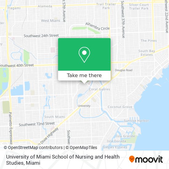 Mapa de University of Miami School of Nursing and Health Studies