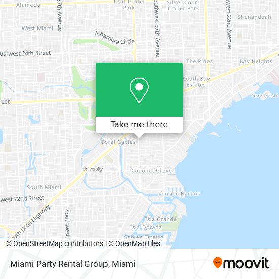 Mapa de Miami Party Rental Group