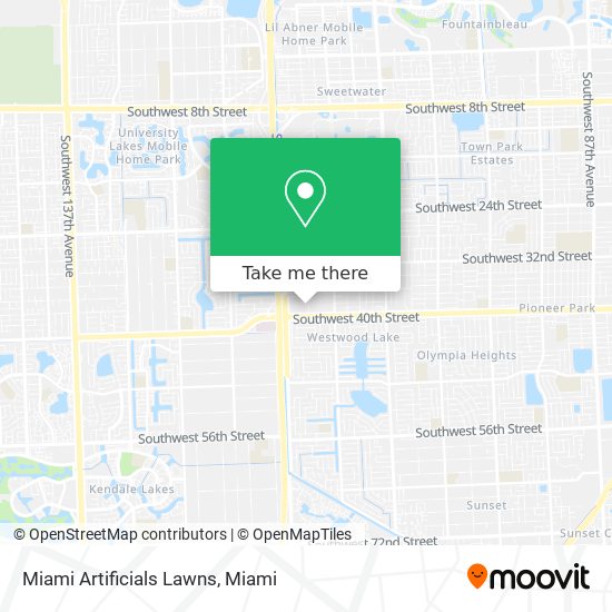 Mapa de Miami Artificials Lawns