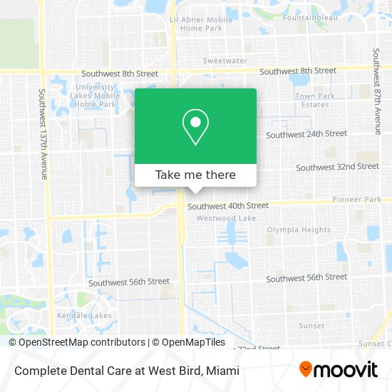 Mapa de Complete Dental Care at West Bird